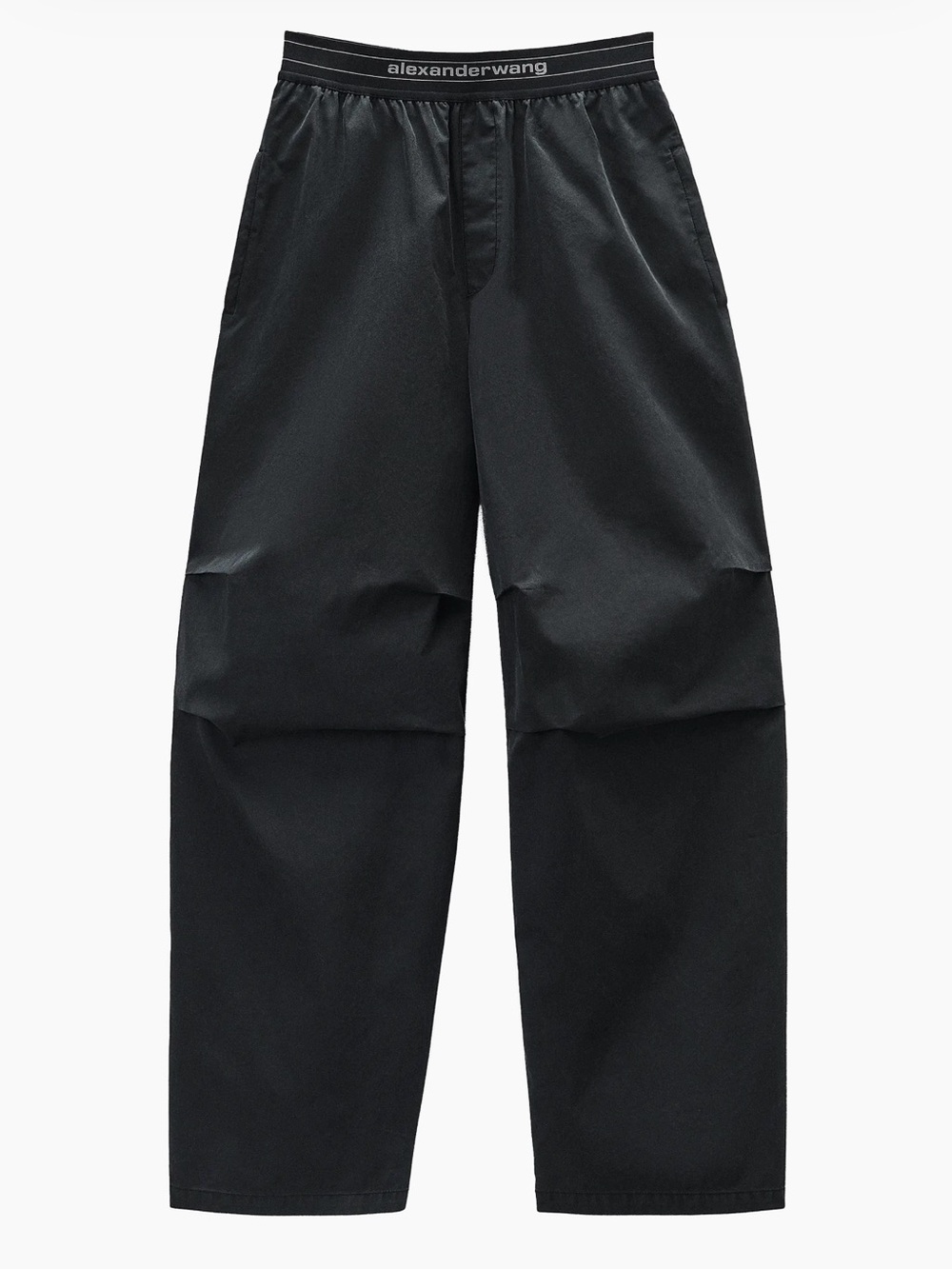 Alexander Wang Black Relaxed Cargo Pants with Branded Waistband